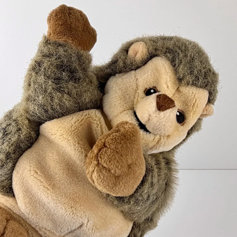 IKEA Titta Hedgehog Hand Puppet Plush Stuffed Animal 12" Sewn Eyes Pretend Play - Picture 8 of 8